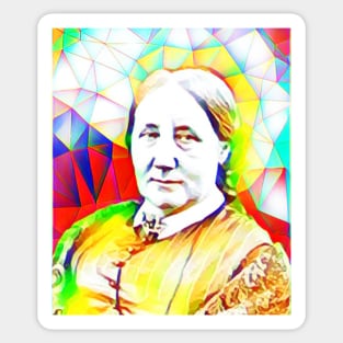 Elizabeth Gaskell Colourful Portrait | Elizabeth Gaskell Artwork 12 Sticker